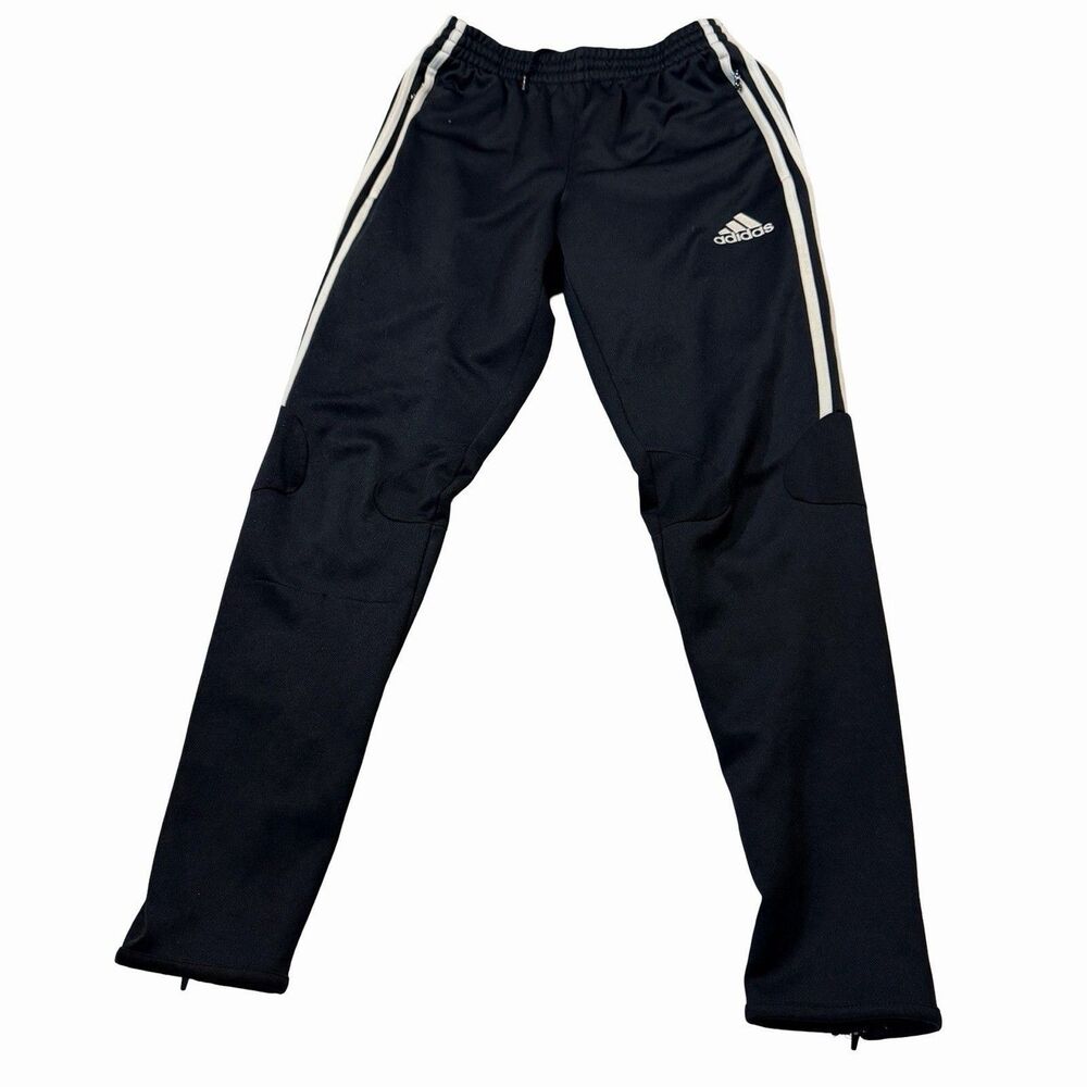 Adidas Pants Girls Size Small Black Y2K Climacool Back Zip Elastic Waist PULLS